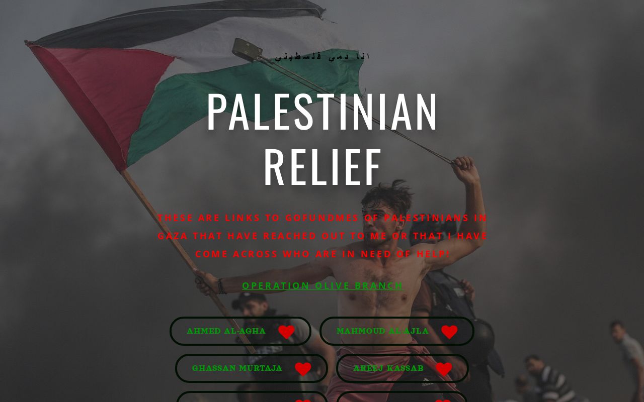 Palestinian Relief Links